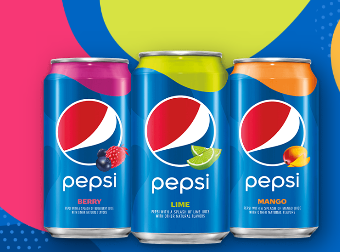 Delicious Pepsi Flavors -Berry, Mango, Lime...